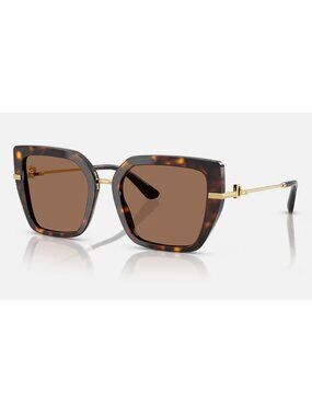 NEW DOLCE & GABBANA DG4474 502/73 Havana Brown Sunglasses 53mm